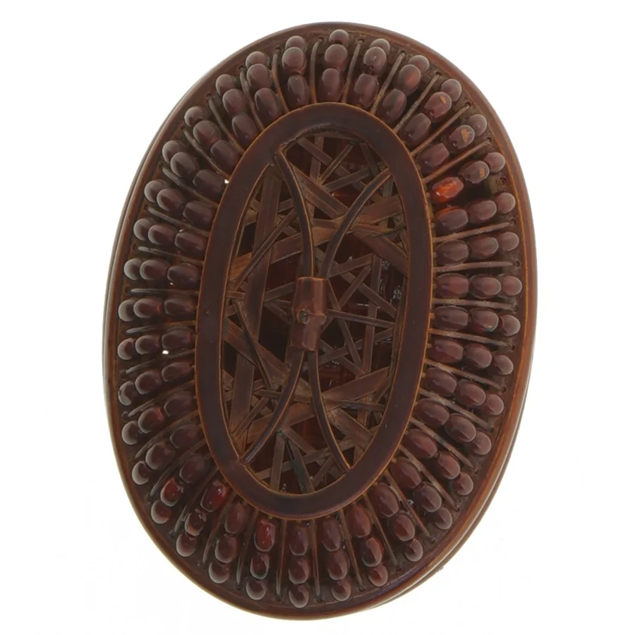 Japansk Traditionel Flettet træbakke med låg (str. 13 x 9 cm)