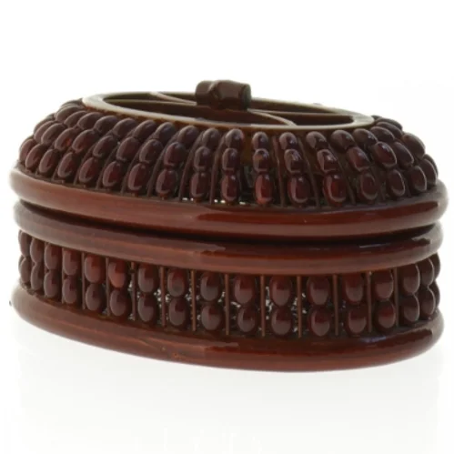 Japansk Traditionel Flettet træbakke med låg (str. 13 x 9 cm)