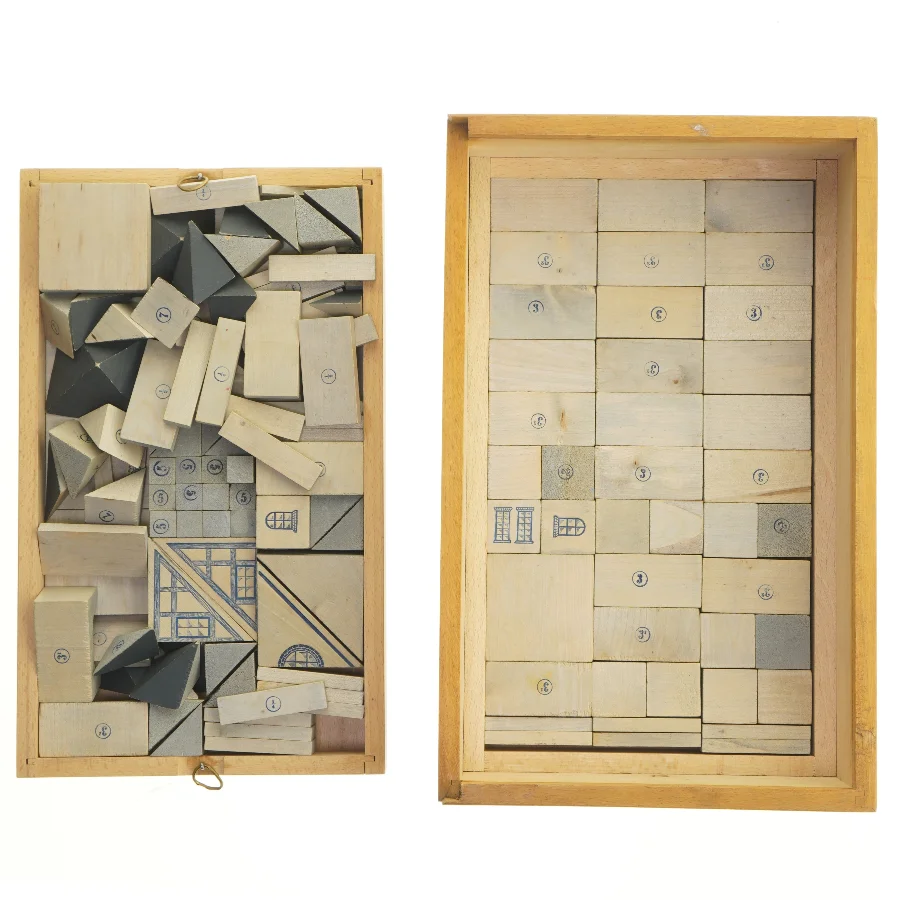 Kunstbygmesteren Træ byggeklodser sæt(str. 27x23 cm)