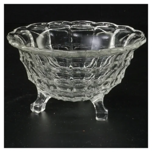 Krystal glas skål (str. 13 x 8 cm)