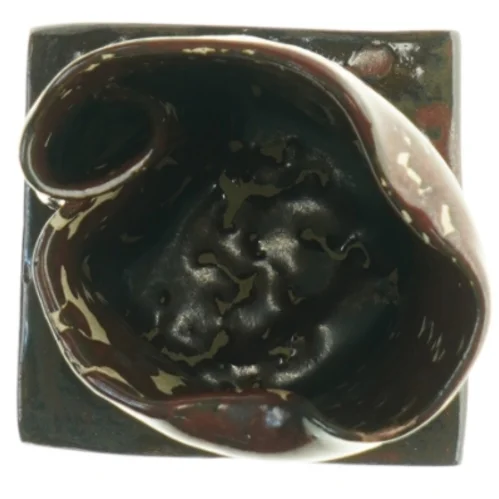 Håndlavet Keramisk vase signeret PJ (str. 18 x 12)