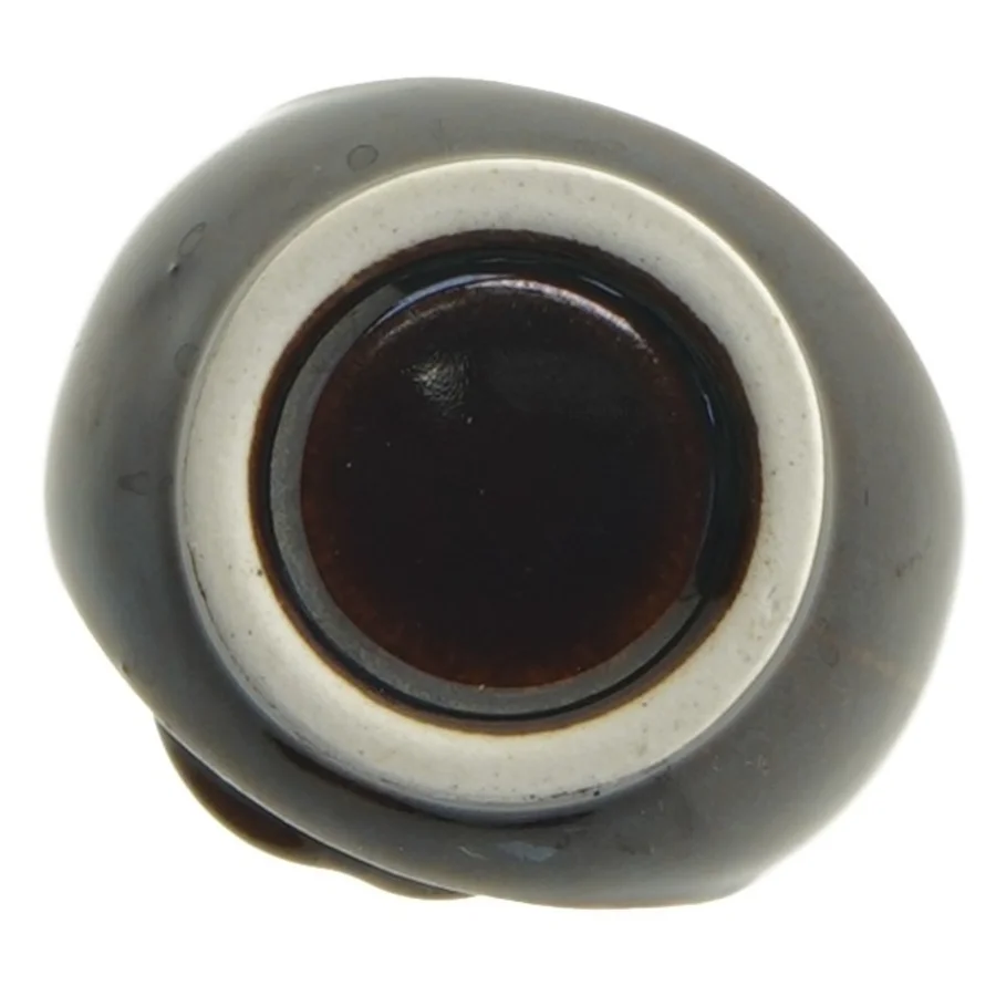 Guld dekoreret keramik vase (str. 15 cm)