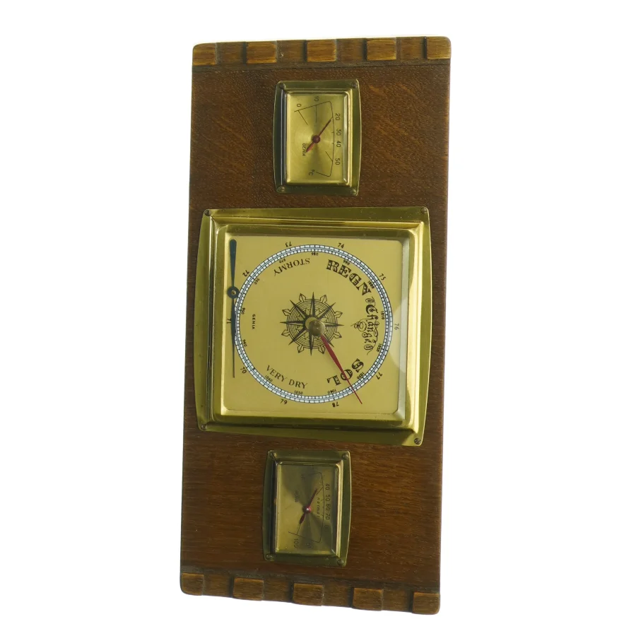 Vintage skibsbarometer Vejrstation (str. 28 x 13 x 3 cm)