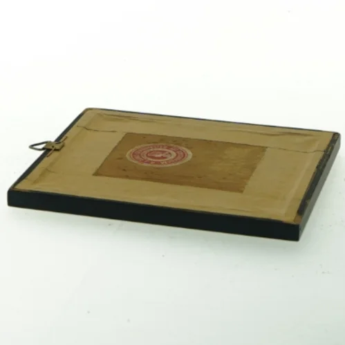 Kobber Væg Relief med blomstermotiv (str. 13,5x12,5 cm)