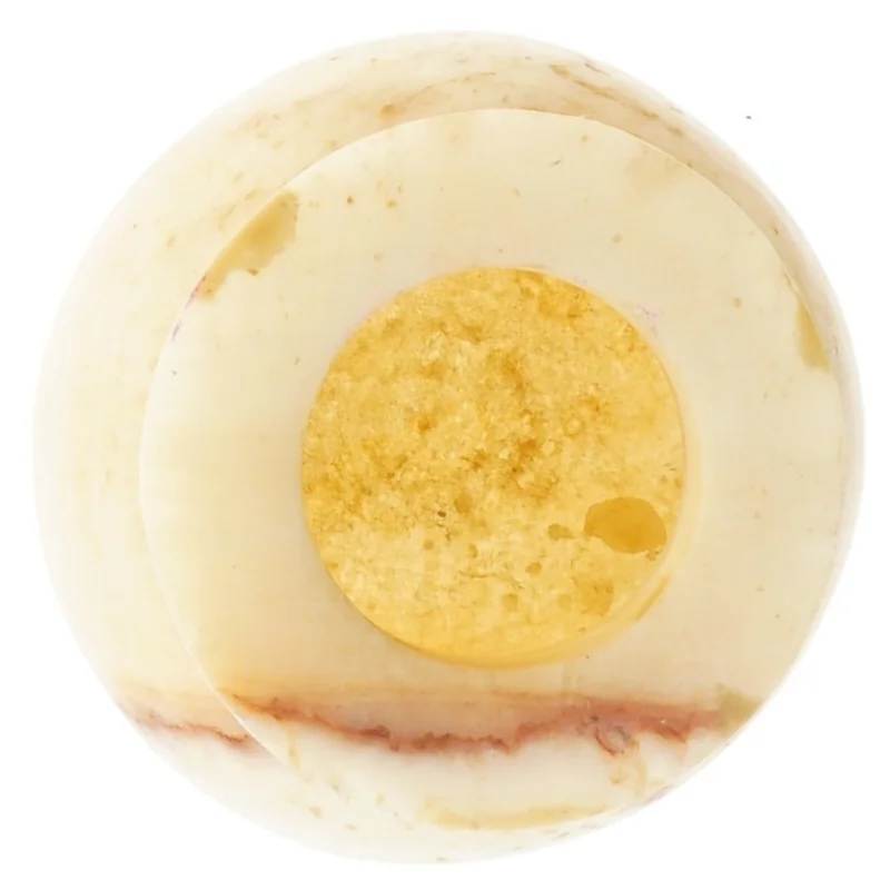 Alabast Marmor vase (str. Ø 10,5 cm længde 13 cm)