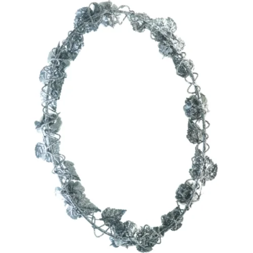 Lysestage Krans med sorte roser (str. 50 x 35 x 6 cm)