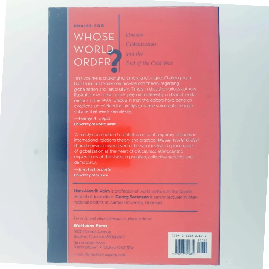 Whose world order? : uneven globalization and the end of the cold war (Bog)