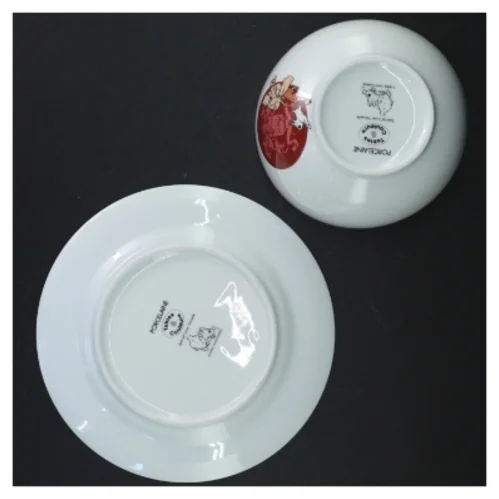 Tintin Kong Ottokars Scepter tallerken og skål sæt (str. Skål ø 13 cm tallerken ø 20 cm)