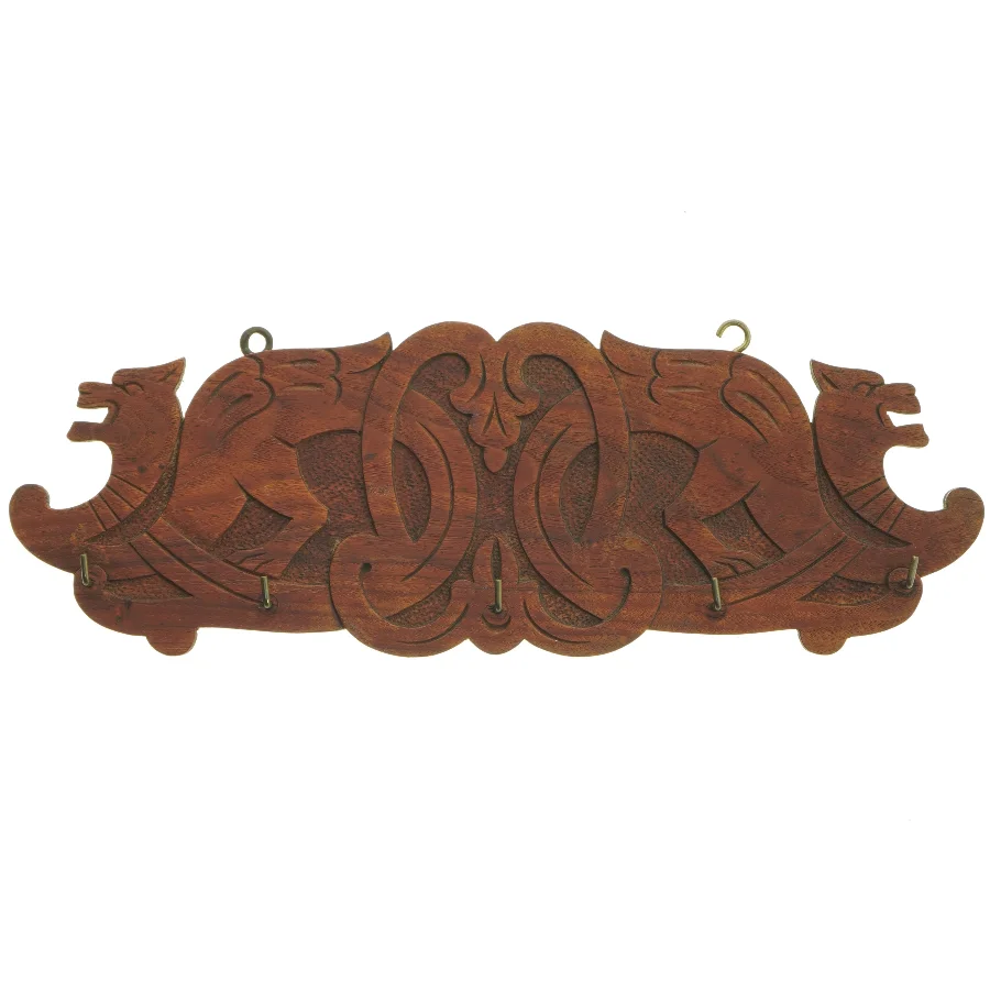 Udsmykket træknagerække (str. 37x12 cm)