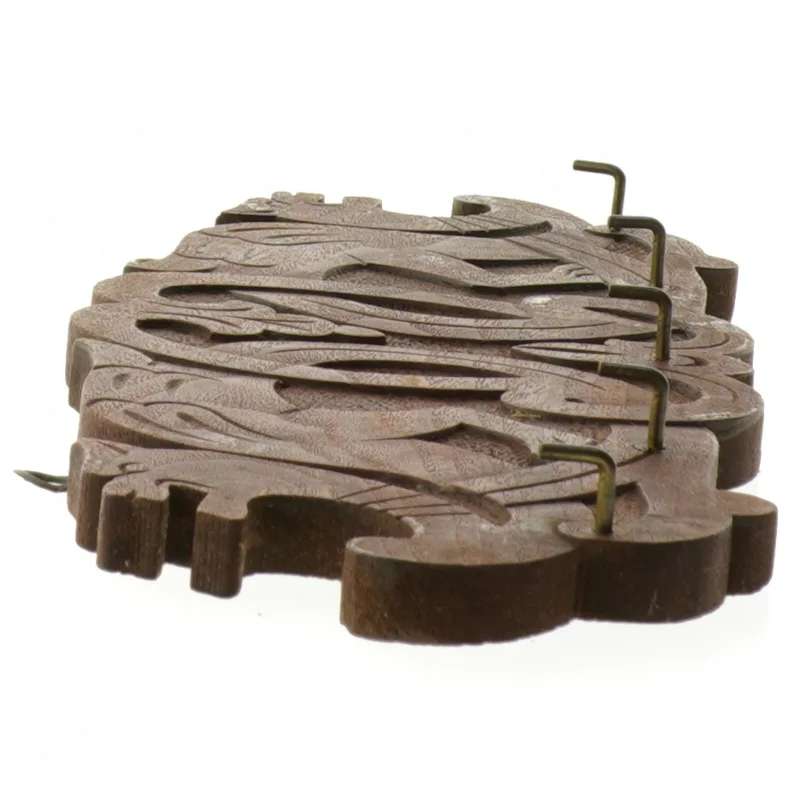 Udsmykket træknagerække (str. 37x12 cm)