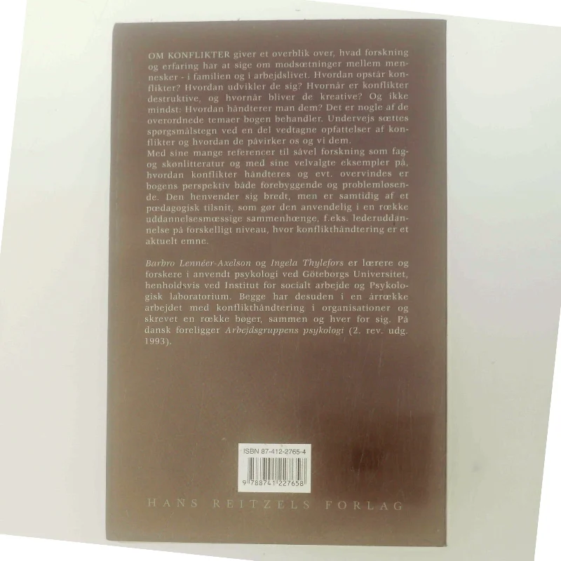 Om konflikter : hjemme og på arbejdet af Barbro Lennéer-Axelson (Bog)