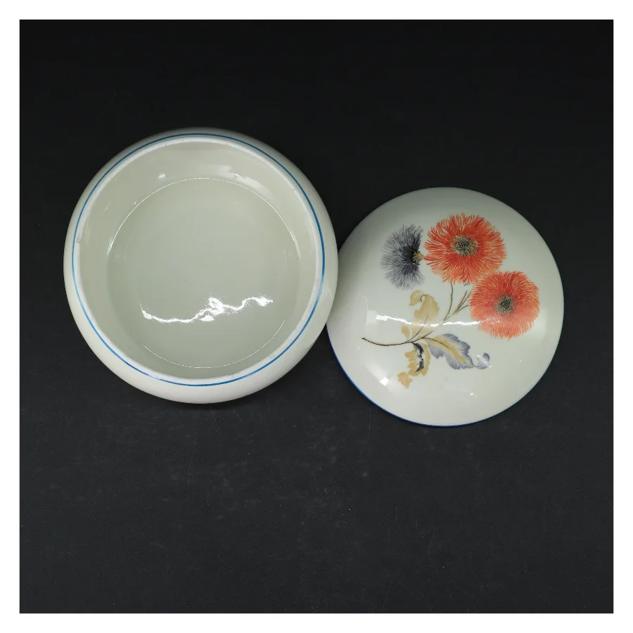 Porcelænsskål med låg fra Jlmenau (str. Ø. 16 cm)