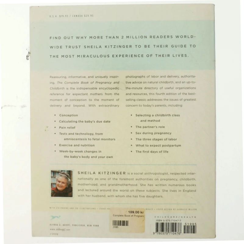 The Complete Book of Pregnancy & Childbirth af Sheila Kitzinger (Bog)