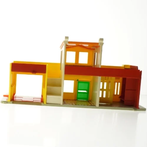 Fisher Price 1970'er butik og garage legetøj (str. 44,5 x 15,5 cm)
