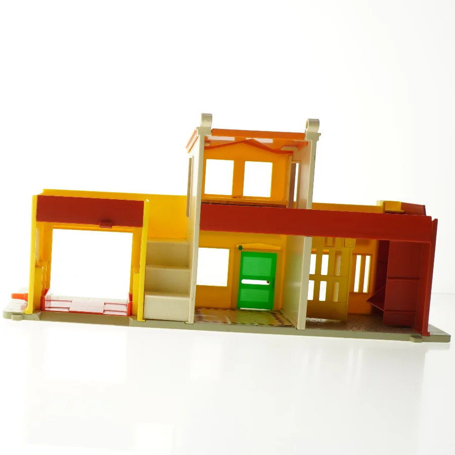 Fisher Price 1970'er butik og garage legetøj (str. 44,5 x 15,5 cm)