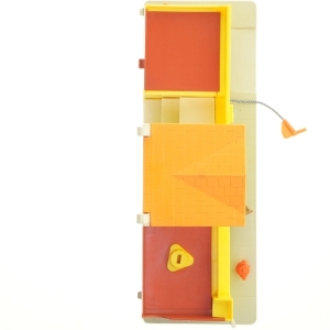 Fisher Price 1970'er butik og garage legetøj (str. 44,5 x 15,5 cm)