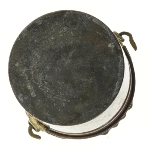 Gammel kobbergryde (str. Ø 11,5 cm længde 9,5 cm)