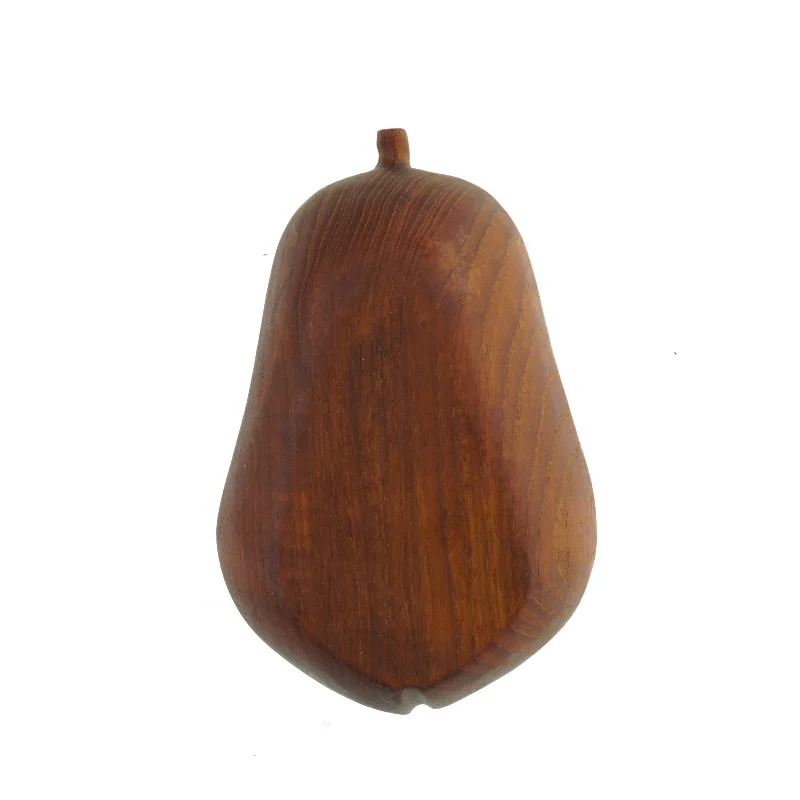 Pæreformet Teak Træskål (str. 19 cm)