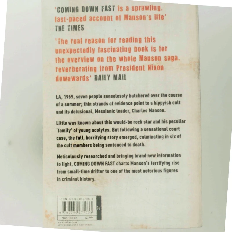 Charles Manson: Coming Down Fast af Simon Wells (Bog)