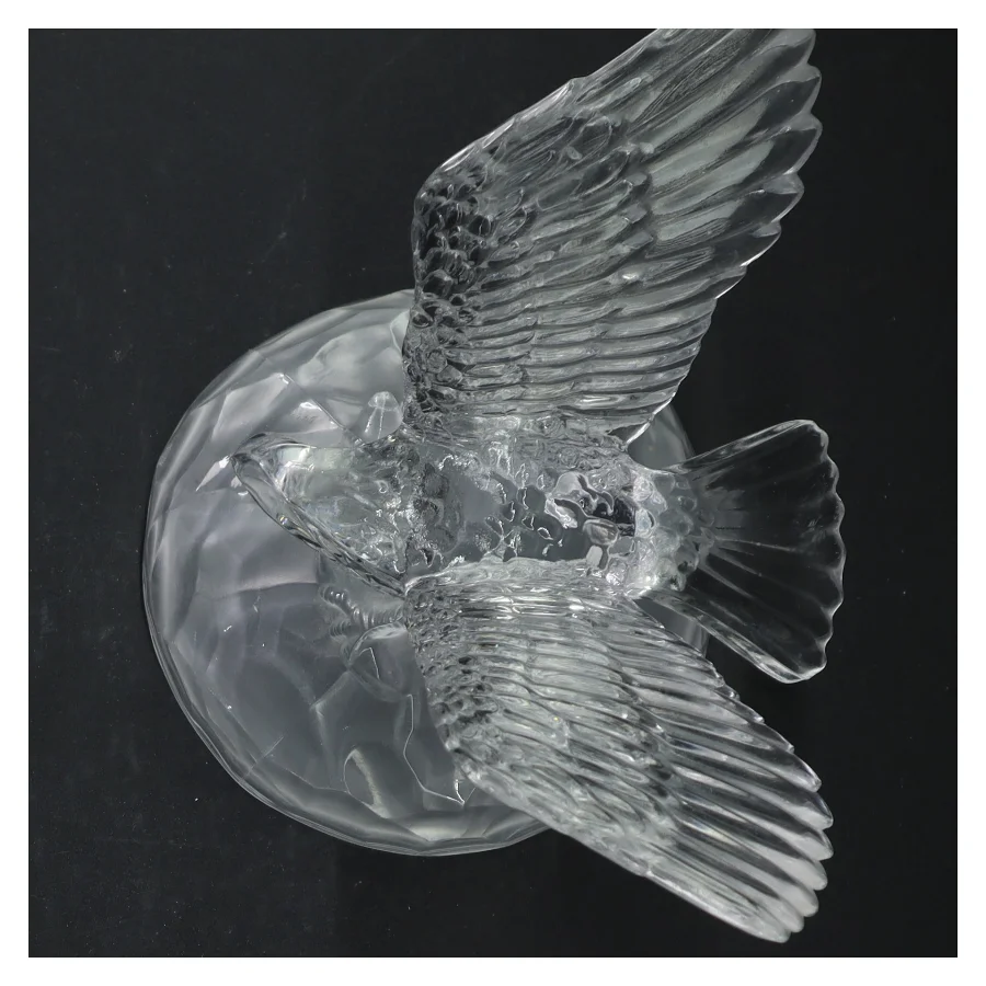 Vintage Fransk Krystal Glas Ørn fuglefigur