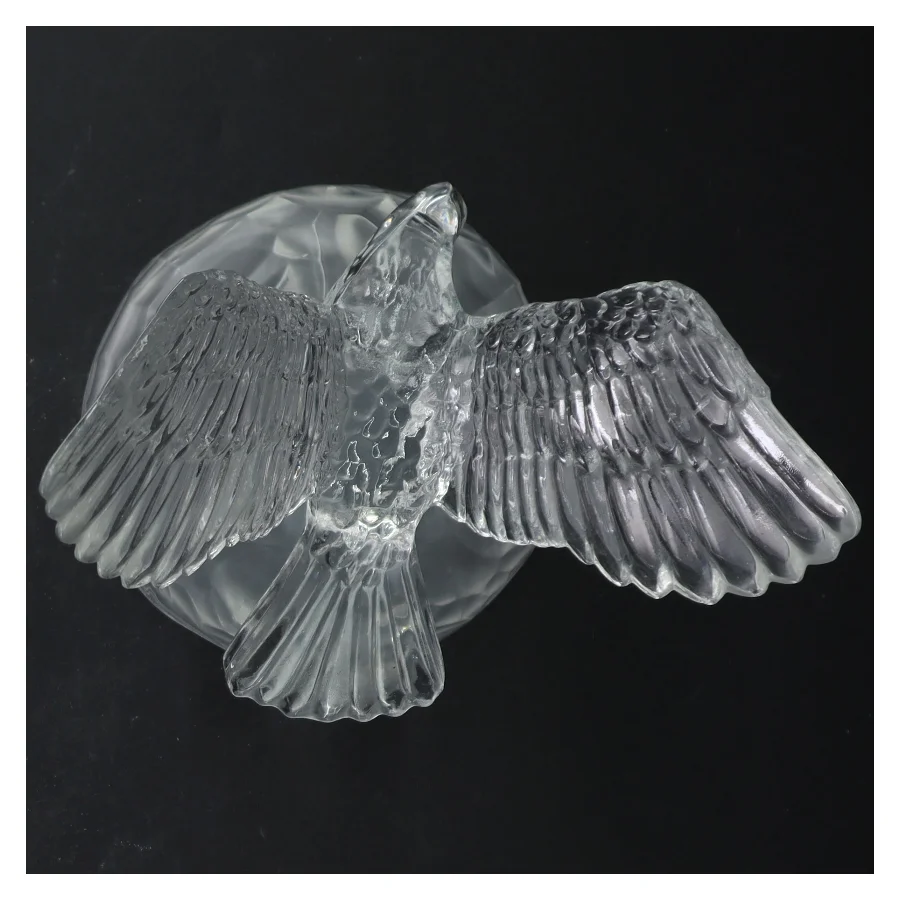 Vintage Fransk Krystal Glas Ørn fuglefigur