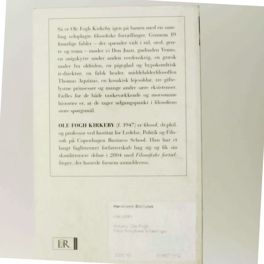 'Flere filosofiske fortællinger' af Ole Fogh Kirkeby (bog) fra Lindhardt og Ringhof