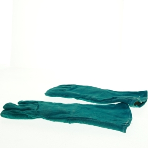 Grønne varmeisolerende Grill handsker i Ruskind (str. 33 x 17 cm)