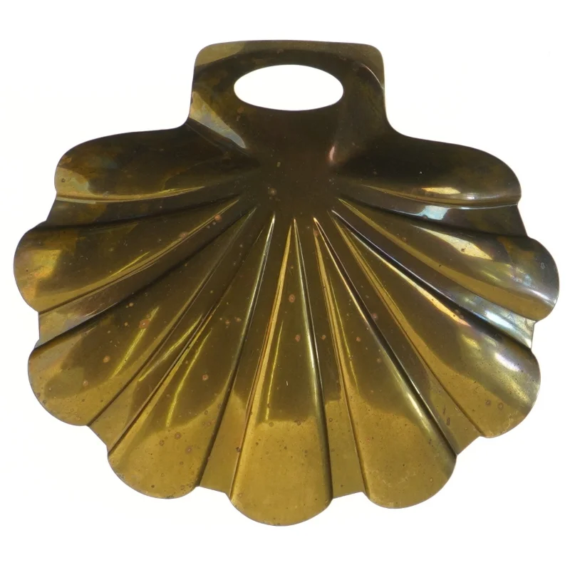 Messing muslingeskål (str. 26x23 cm)