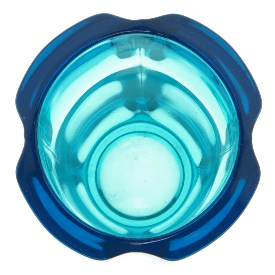 Bøhmisk Vintage Turkis Blå Krystal glas vase fra Tjekkiet (str. 21 cm)