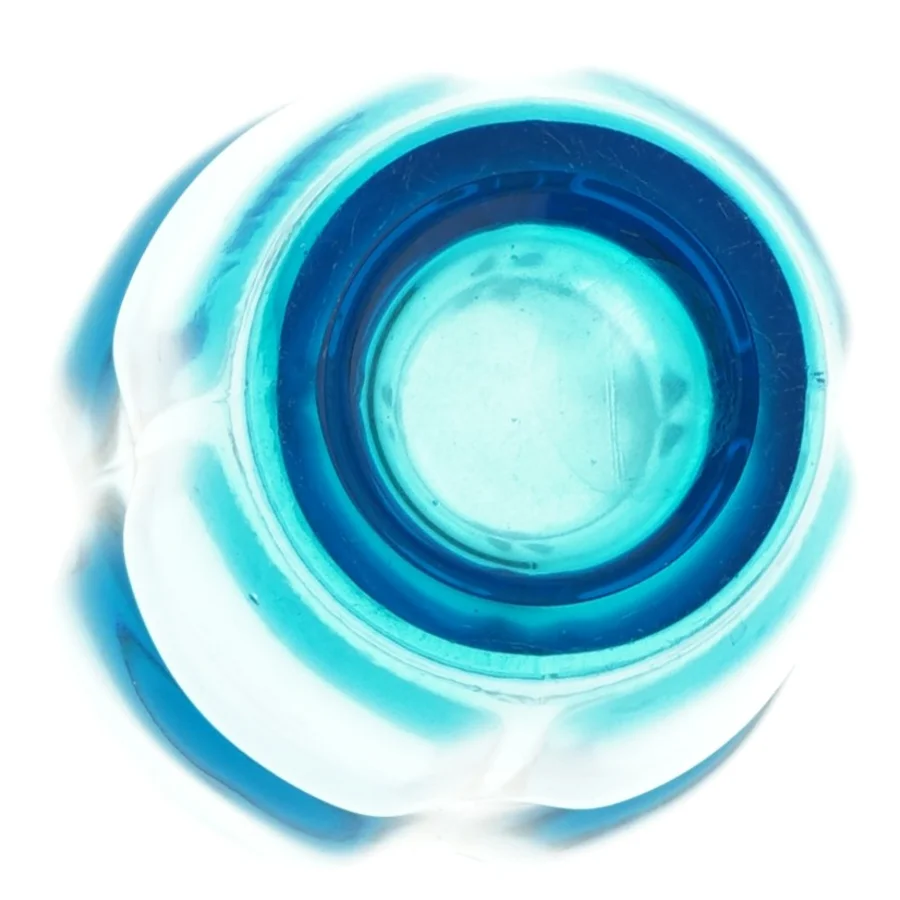 Bøhmisk Vintage Turkis Blå Krystal glas vase fra Tjekkiet (str. 21 cm)