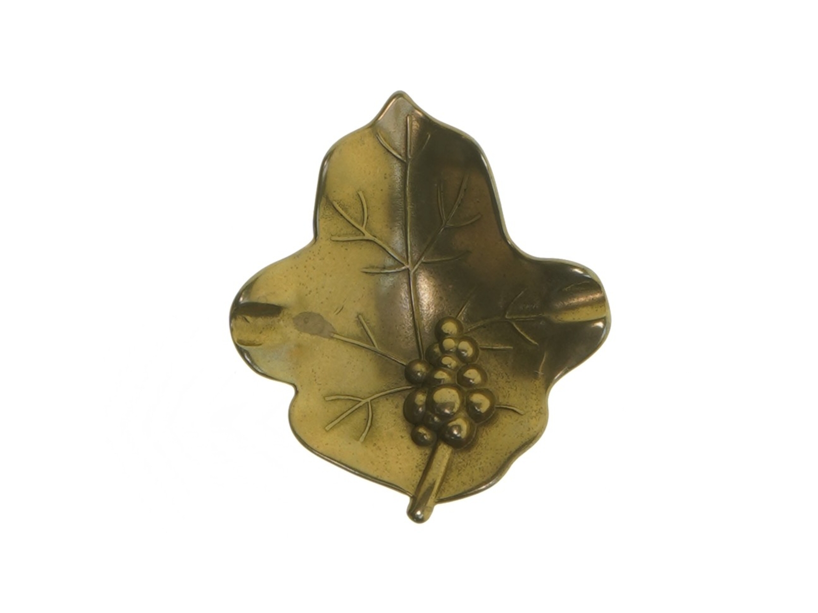 Lille bladformet Messing skål (str. 10x8,5 cm)