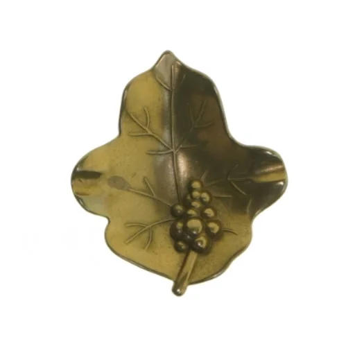 Lille bladformet Messing skål (str. 10x8,5 cm)