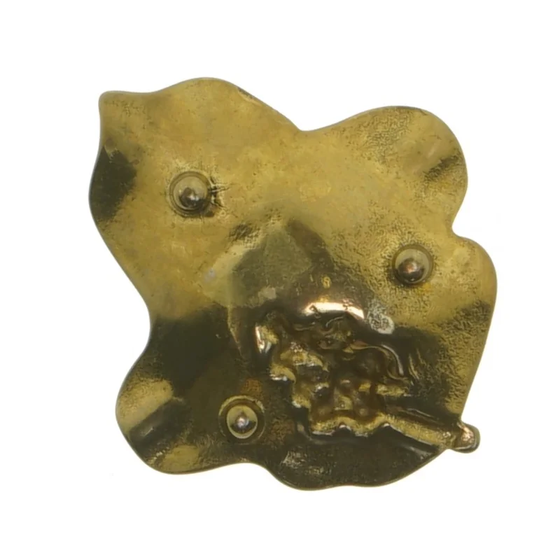 Lille bladformet Messing skål (str. 10x8,5 cm)