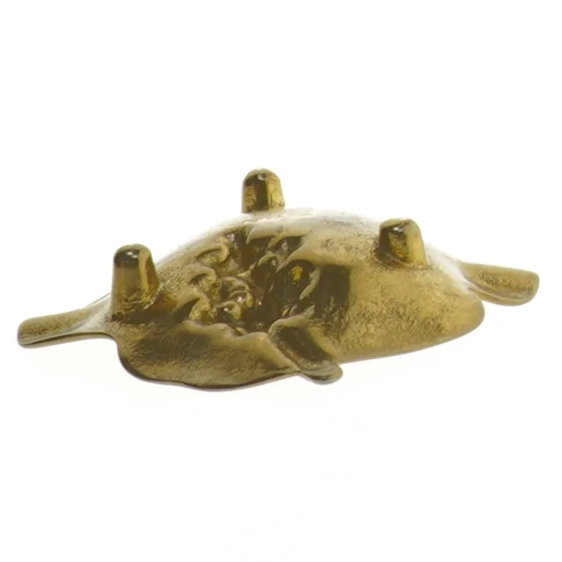 Lille bladformet Messing skål (str. 10x8,5 cm)