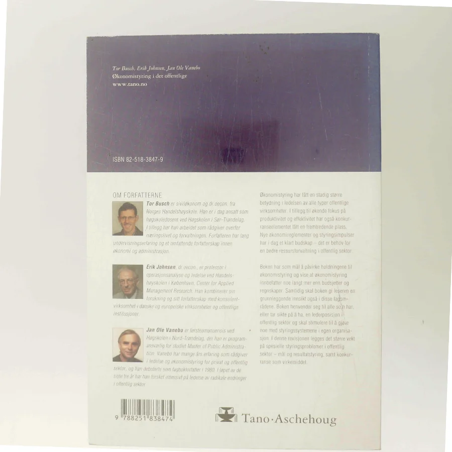 Økonomistyring i det offentlige (Bog)