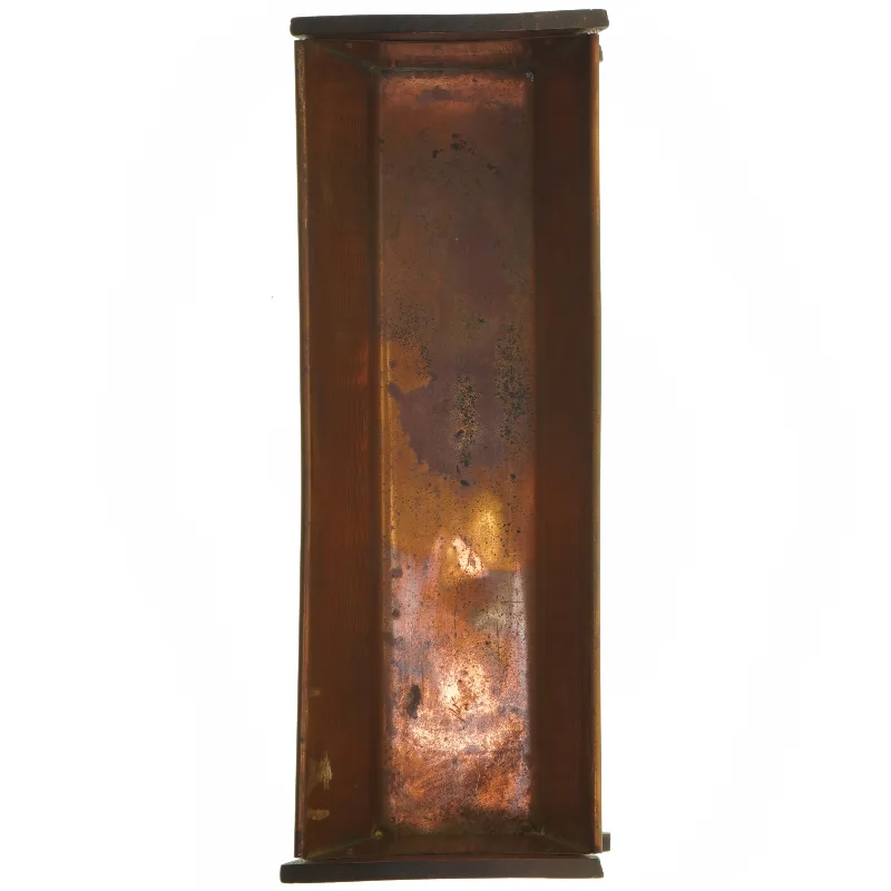 Retro Teak og Kobber metal kurv (str. 29 cm)