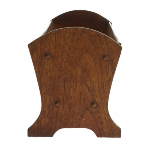 Retro Teak og Kobber metal kurv (str. 29 cm)