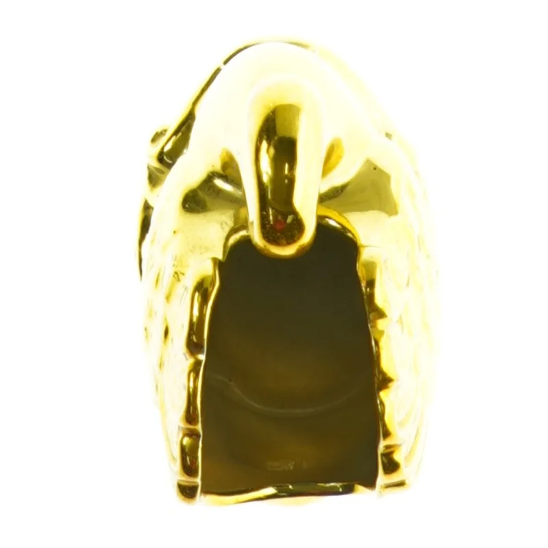 Guldbelagt svane krukke (str. 9 x 12 cm)