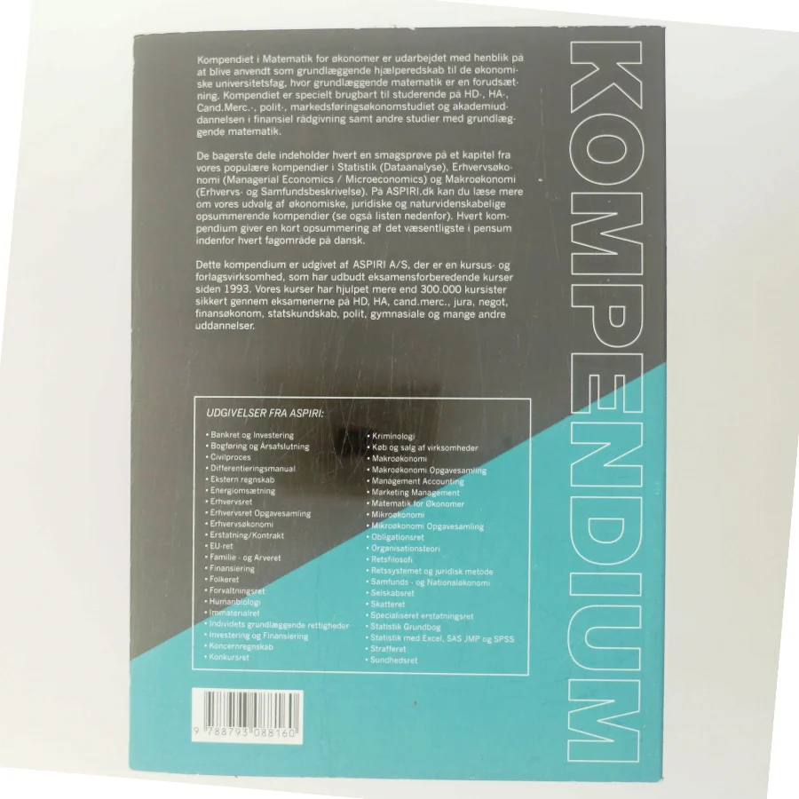 Kompendium i matematik for økonomer af Chresten Koed (Bog)