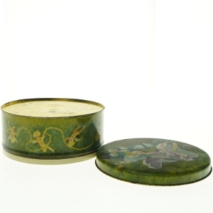 Dekorativ vintage dåse fra Ira (str. Diameter, 23 cm 10 cm)