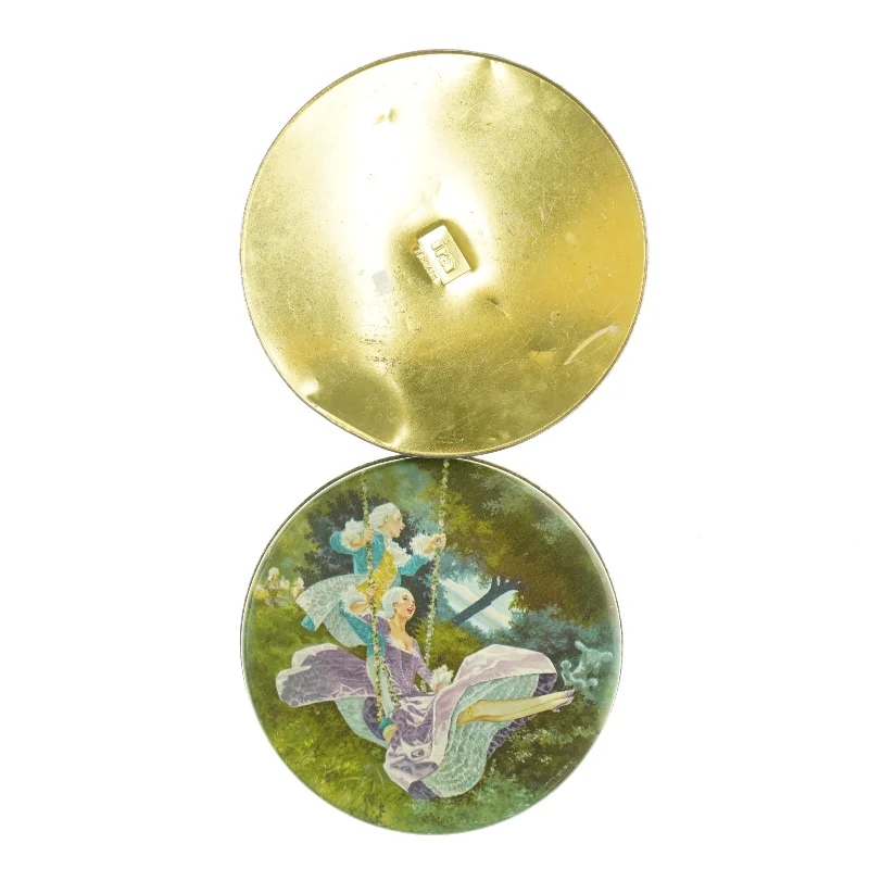 Dekorativ vintage dåse fra Ira (str. Diameter, 23 cm 10 cm)