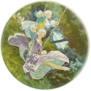 Dekorativ vintage dåse fra Ira (str. Diameter, 23 cm 10 cm)