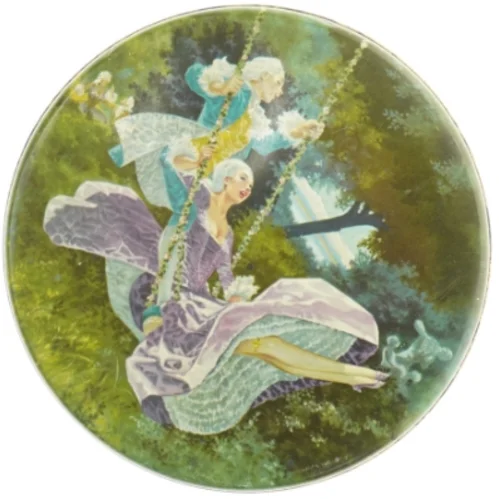 Dekorativ vintage dåse fra Ira (str. Diameter, 23 cm 10 cm)