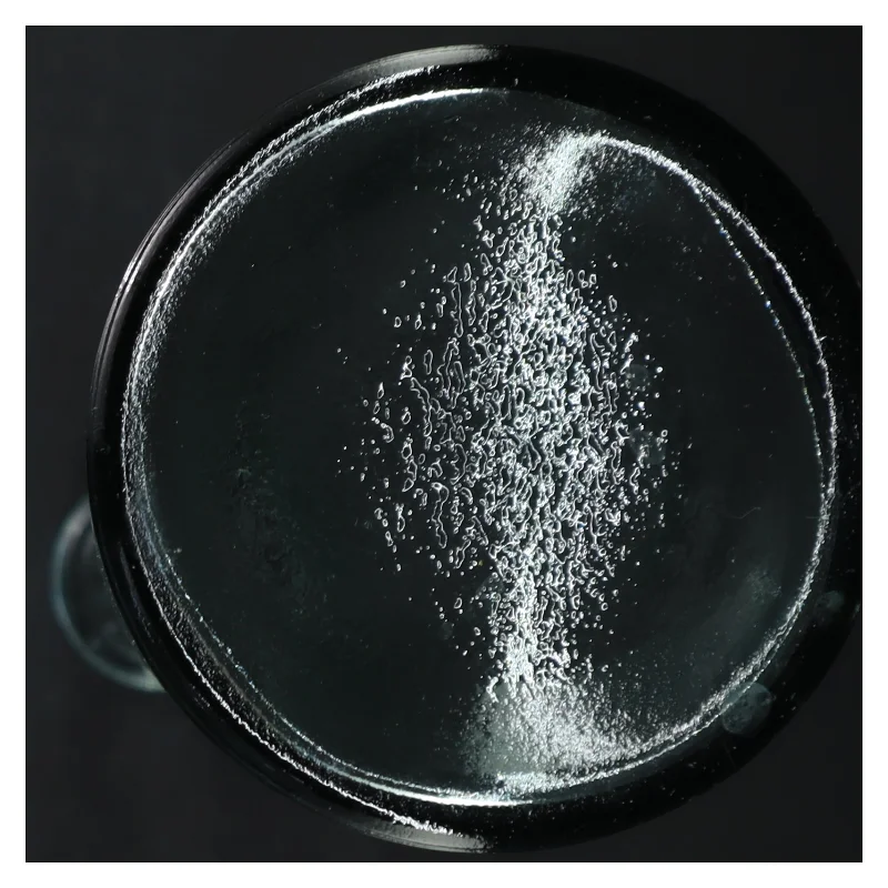 Glasflaske med kork prop (str. H. 43 cm. ø. 10 cm)