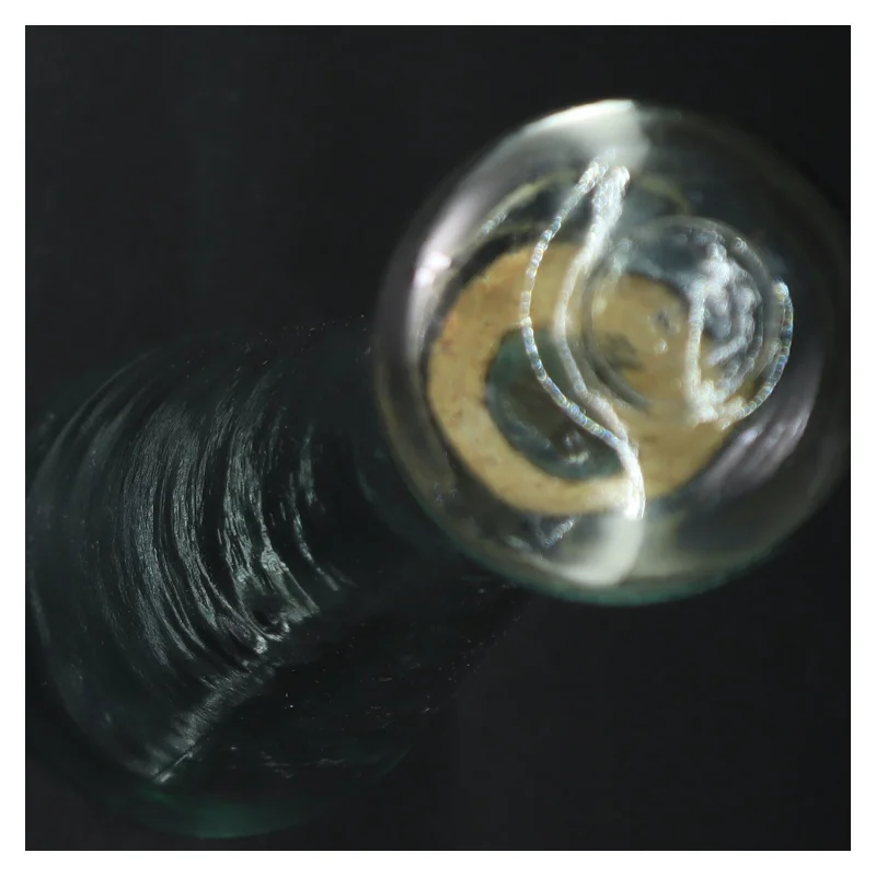 Glasflaske med kork prop (str. H. 43 cm. ø. 10 cm)