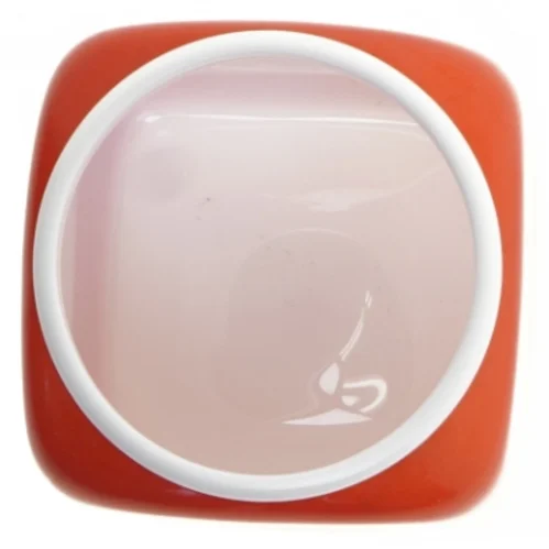 Rød porcelæn beholder med låg (str. 15x9x9 cm)