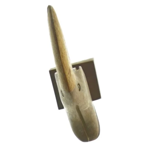 Vintage Håndskåret Træ fugl Tukan (str. 12 x 11 cm)