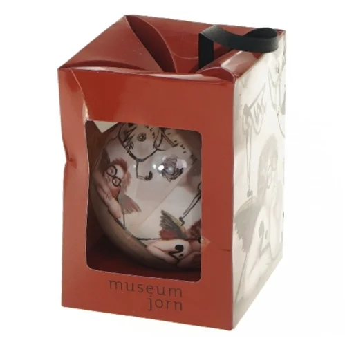 Asger Jorn julekugle fra Museum Jorn (str. Ø 8 cm)