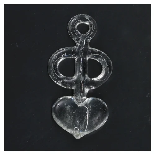 Glasornament fra Boda Sweden (str. 10 cm)