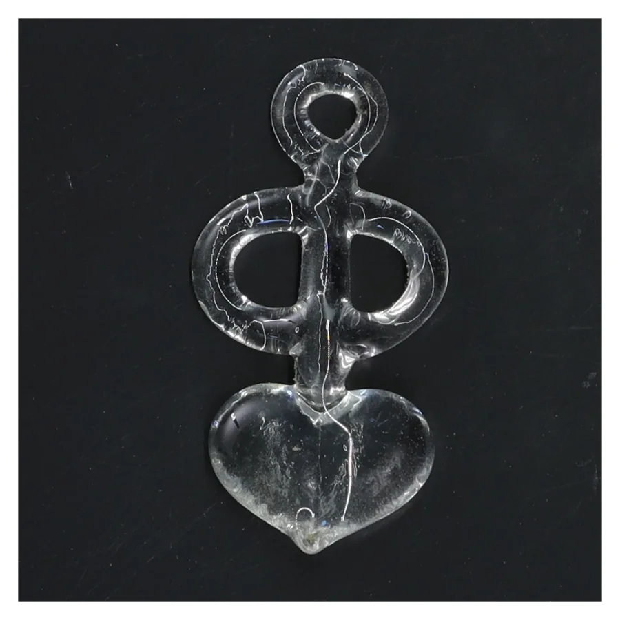 Glasornament fra Boda Sweden (str. 10 cm)